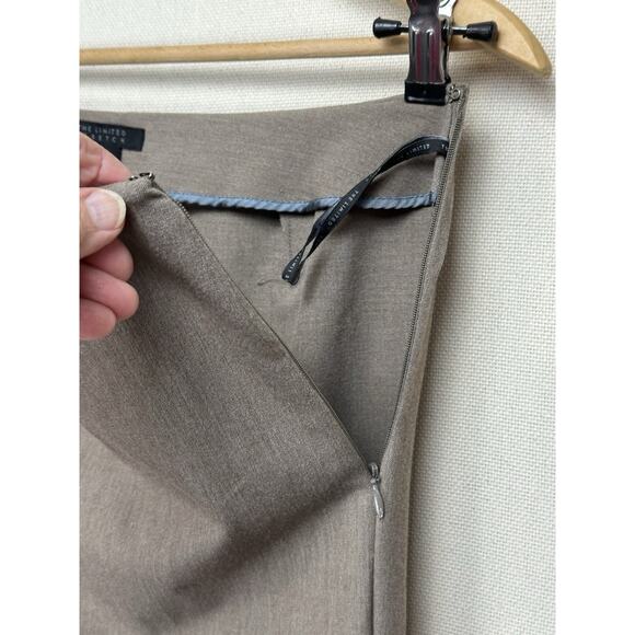 The Limited Stretch Women's Brown Dress Pants Size 10 Long Career Side Zip - Picture 6 of 14